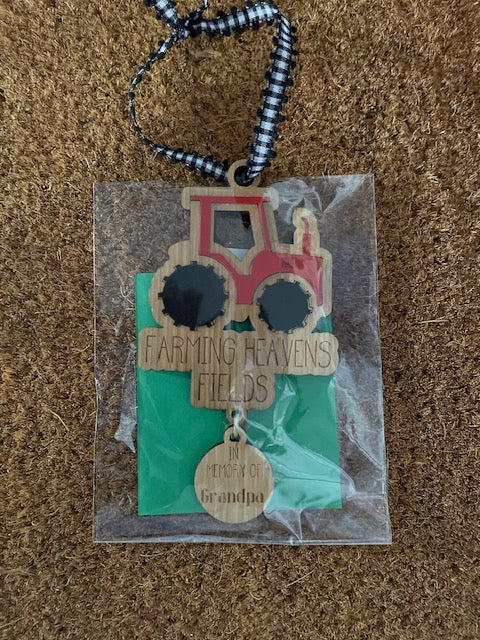 Farming Heavens Fields Laser Engraved 3D Christmas Ornament