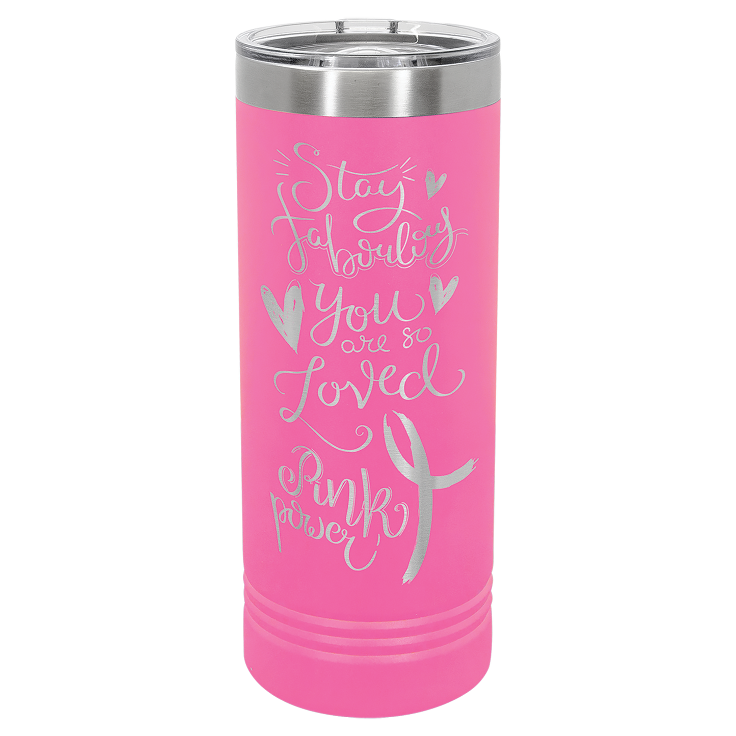 Laser Engraved Pink Breast Cancer Awareness Themed Merchandise