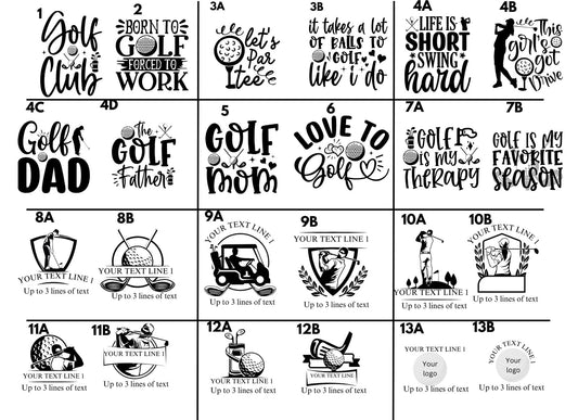 Personalized Golf Bag Tag with Tees, Laser engraved Business logo Golf Bag Tag, Engraved Leatherette Golf Bag Tag, Golf Tournament Award, Golf Achievement Award