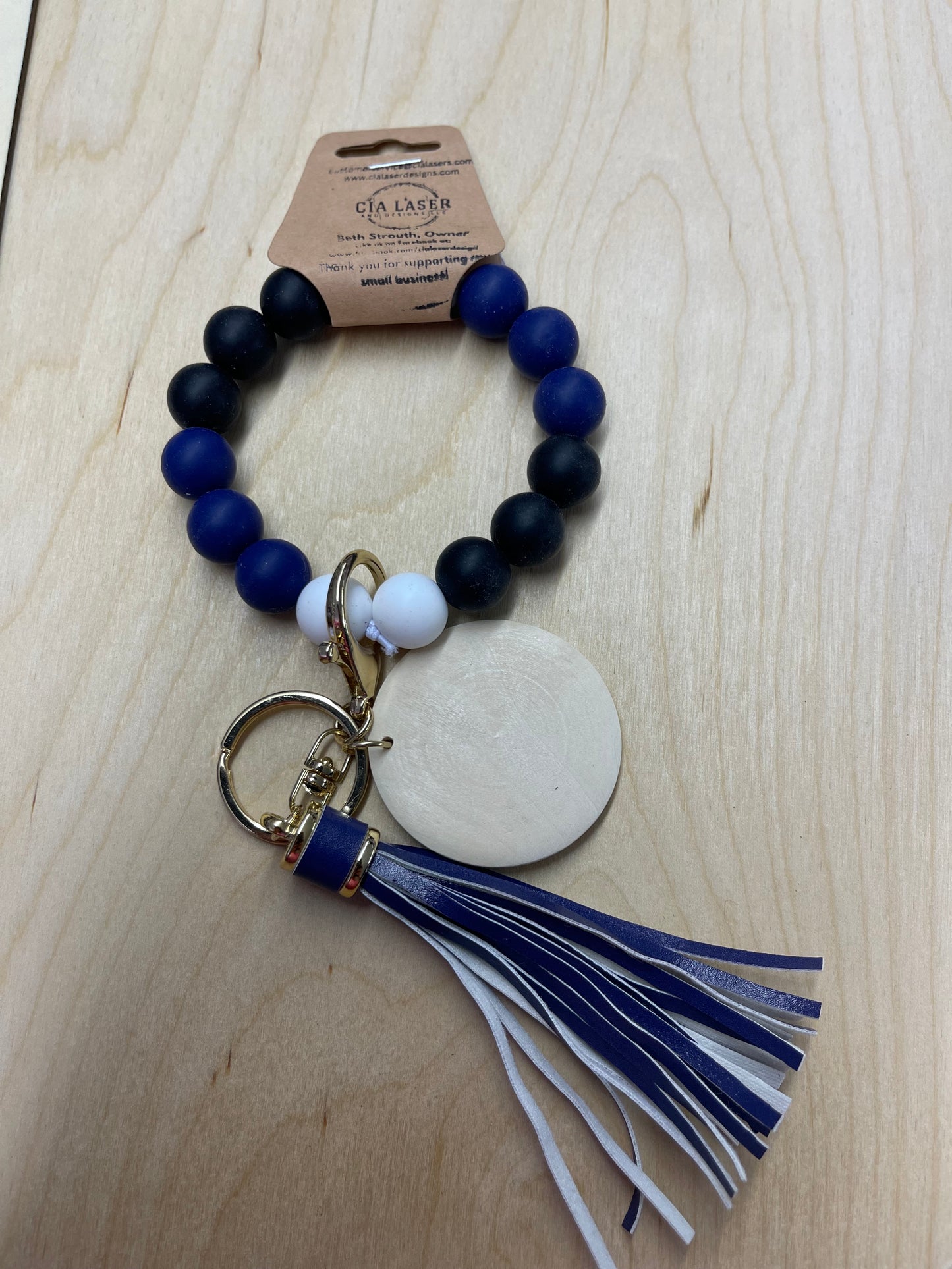 Silicone Beaded Wristlet keychain for women