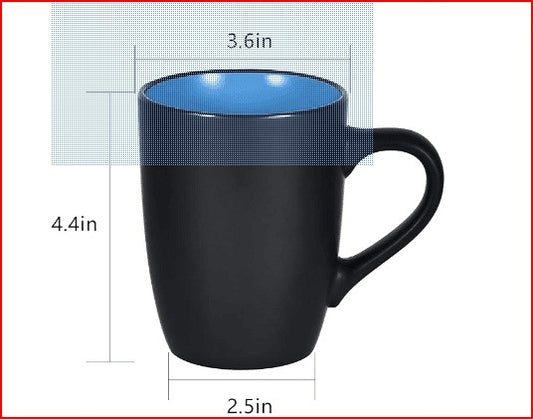 Custom Ceramic Bistro Coffee Mug, Personalized Laser-Engraved Text, 16 Ounces