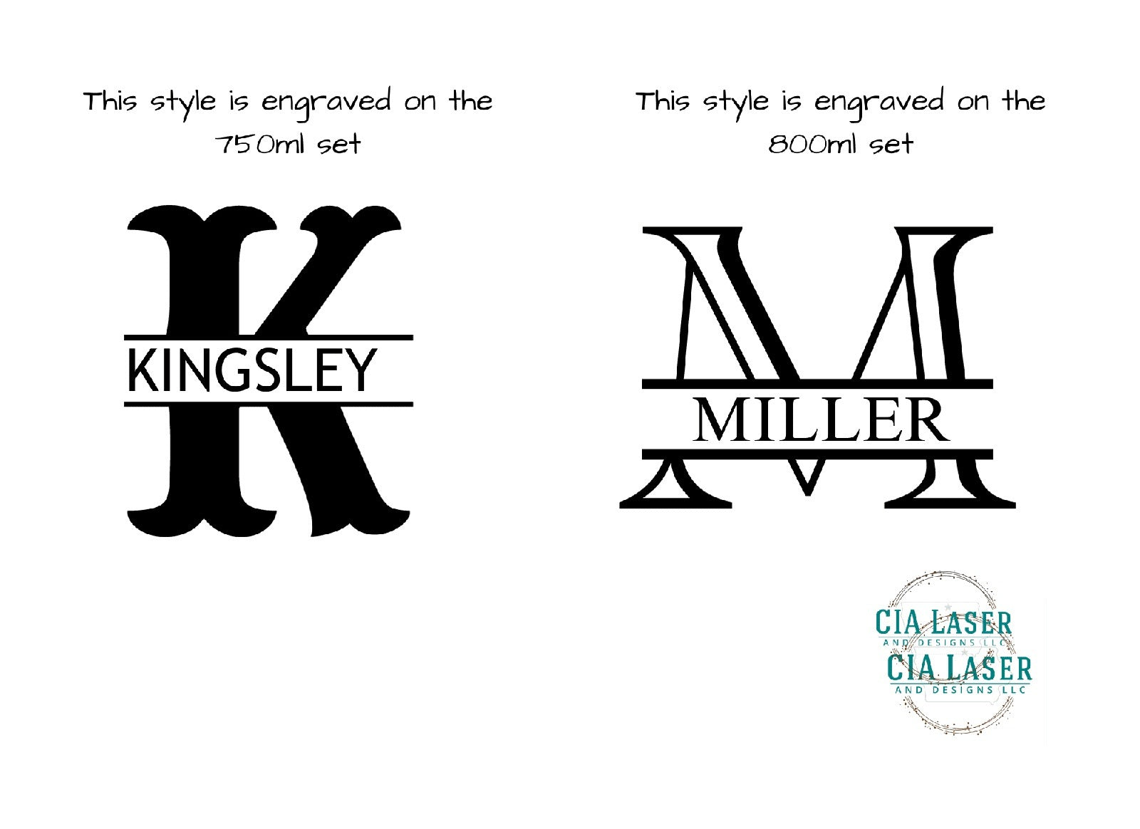 Monogram slate laser engraved coasters round