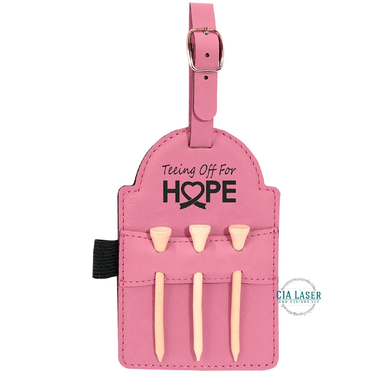 Personalized Golf Bag Tag with Tees, Engraved Leatherette Golf Bag Tag, Father's Day Gift, Gift for Dad, Home Closing, Gift for Her, Gift for Mom,