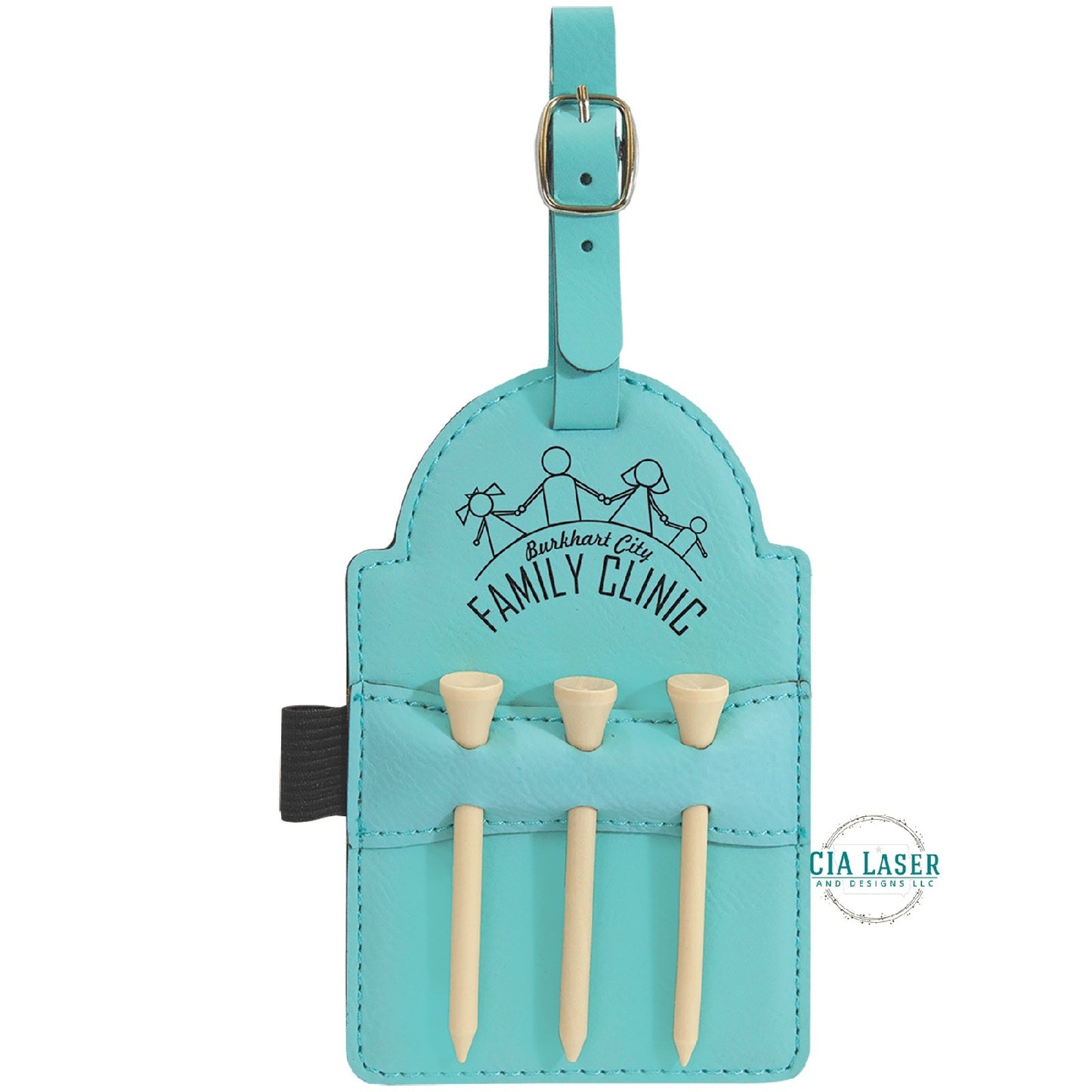 Personalized Golf Bag Tag with Tees, Engraved Leatherette Golf Bag Tag, Father's Day Gift, Gift for Dad, Home Closing, Gift for Her, Gift for Mom,