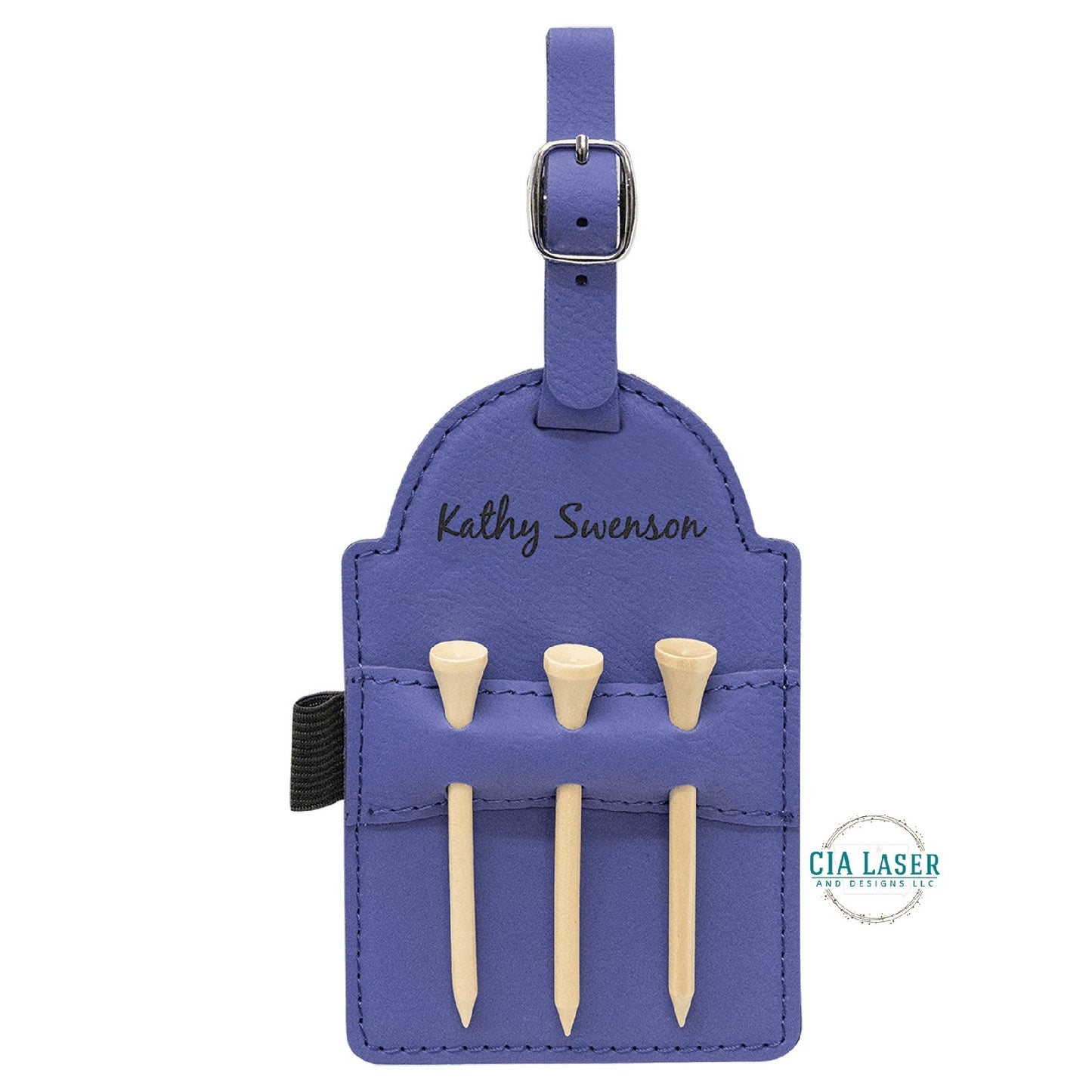 Personalized Golf Bag Tag with Tees, Engraved Leatherette Golf Bag Tag, Father's Day Gift, Gift for Dad, Home Closing, Gift for Her, Gift for Mom,