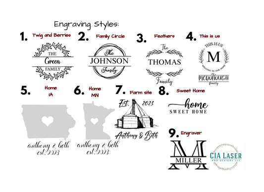 Rosewood BBQ tool set laser engraved personalized