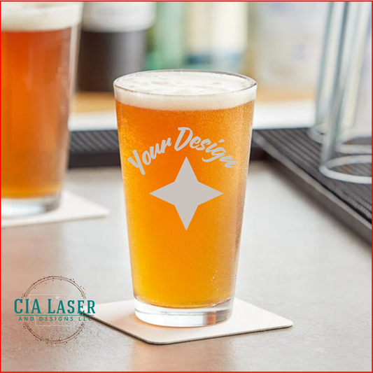Acopa Select 16 oz. Customizable Rim Tempered Mixing Glass / Pint Glass - 24/Case
