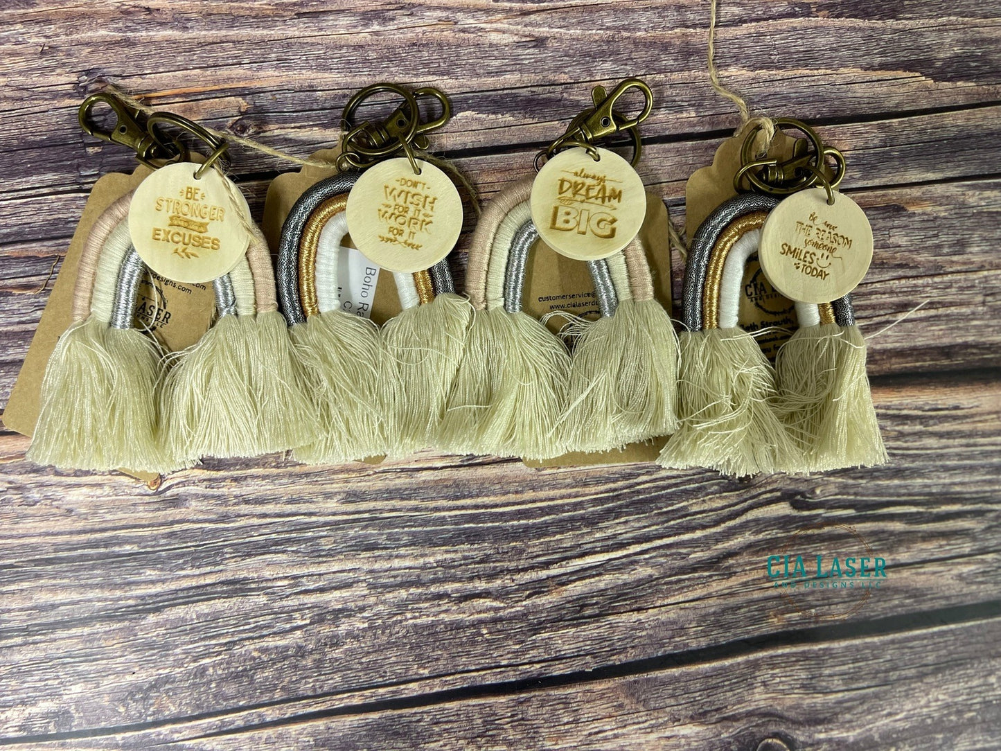 Boho Rainbow Keychain