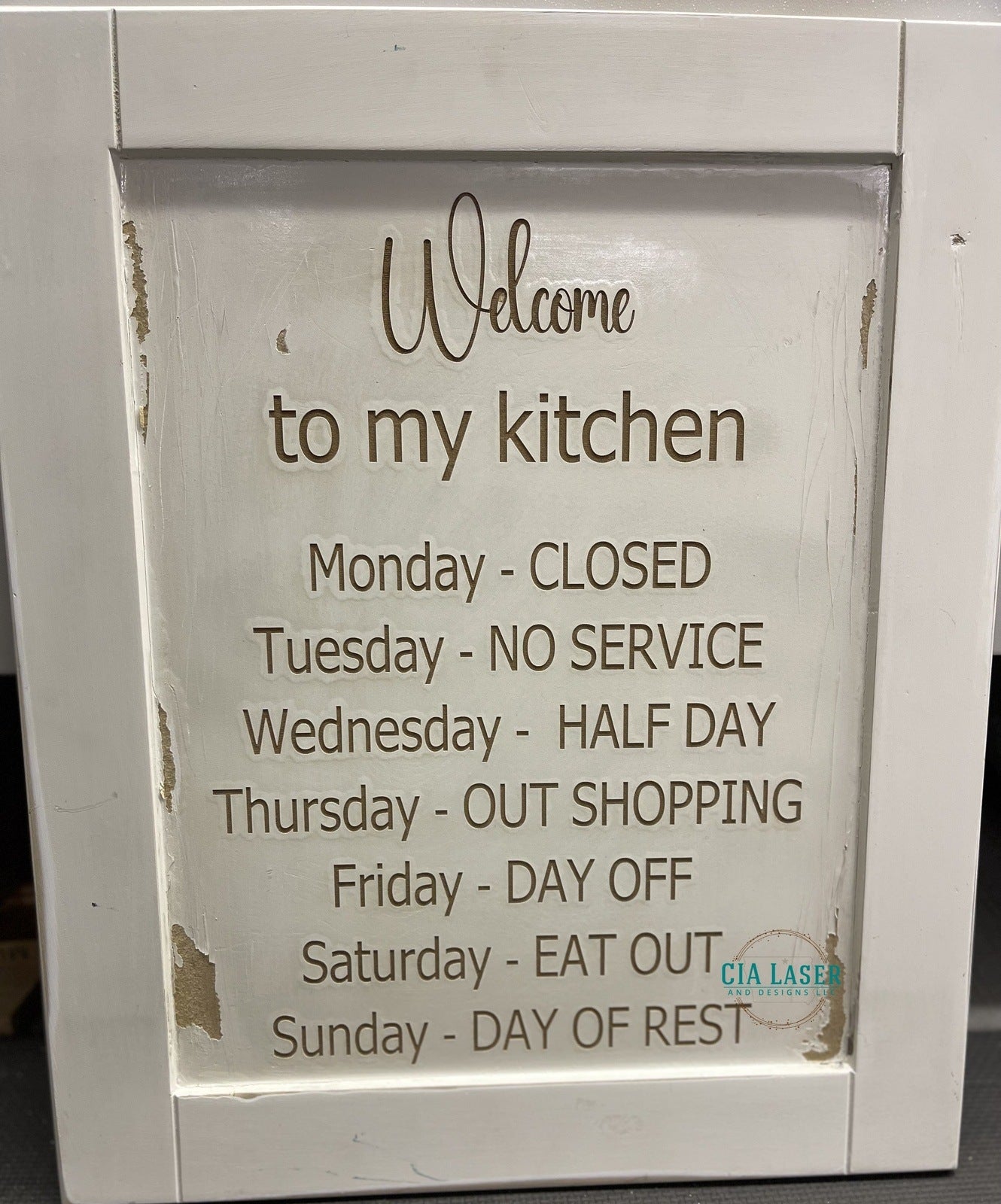 Custom Laser engraved Oak framed picture Large