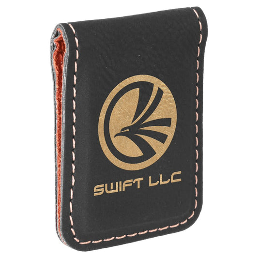 Custom Laserable Leatherette Money Clip