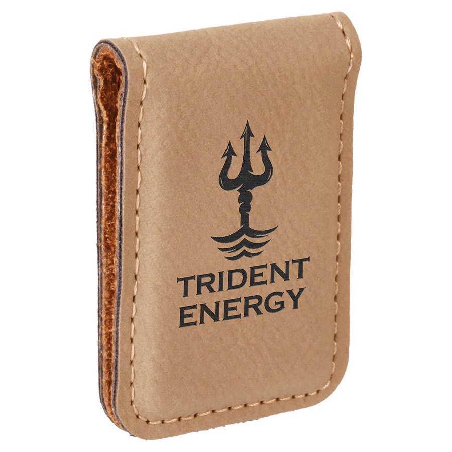 Custom Laserable Leatherette Money Clip