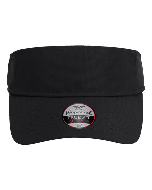 Imperial Golf Visor with laser engraved dark brown patch business logo