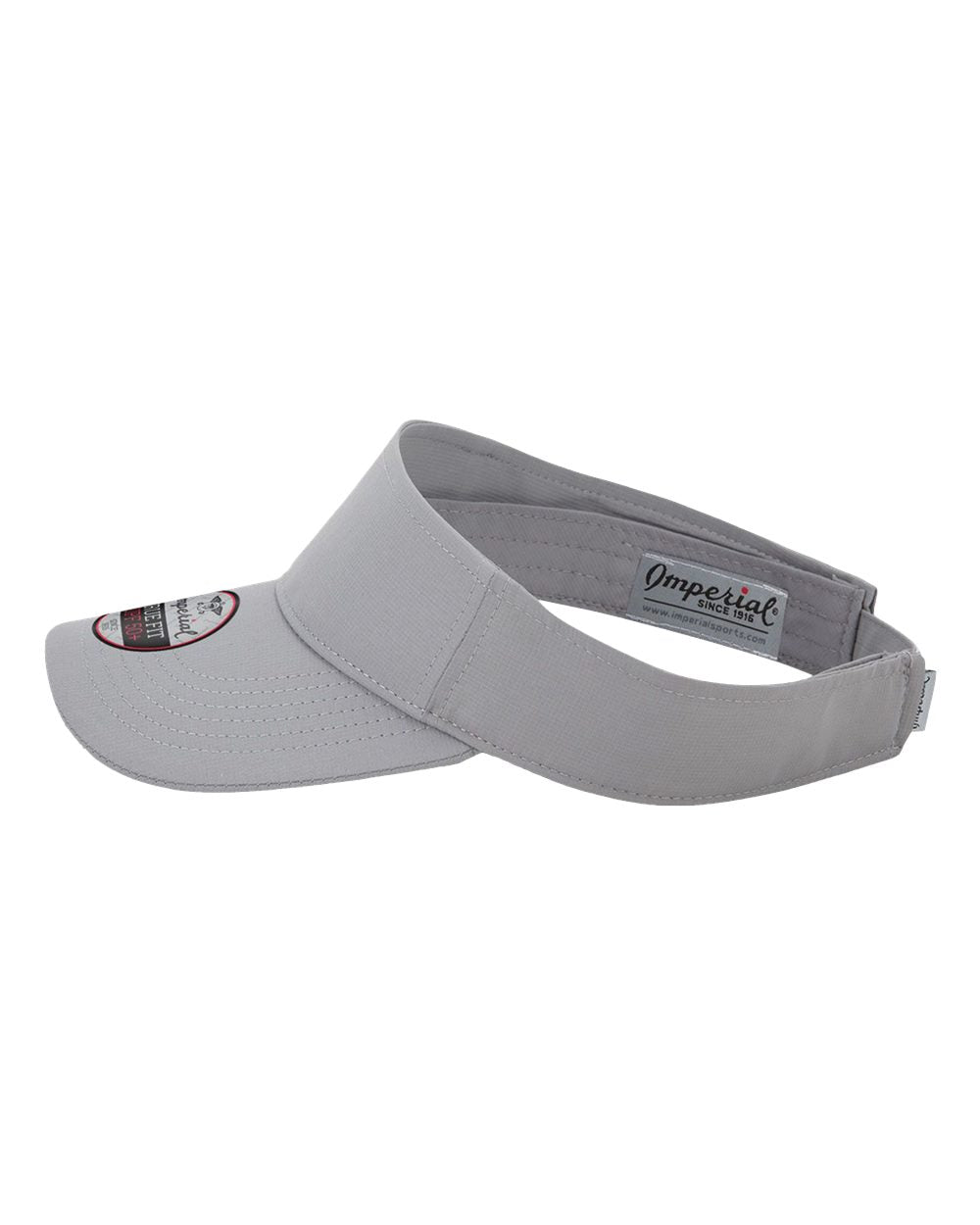 Imperial Golf Visor with laser engraved dark brown patch business logo
