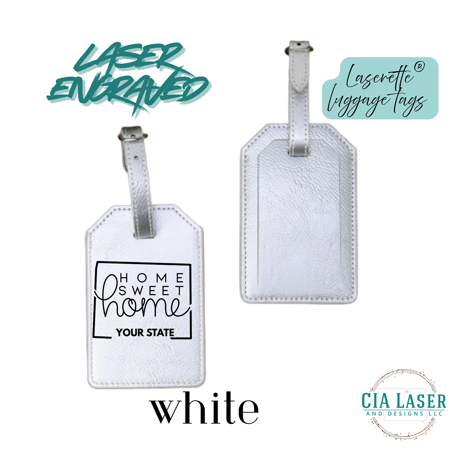 Laserette® Personalized Luggage Tag