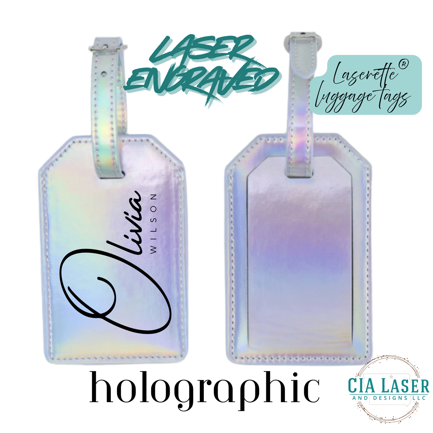 Laserette® Personalized Luggage Tag