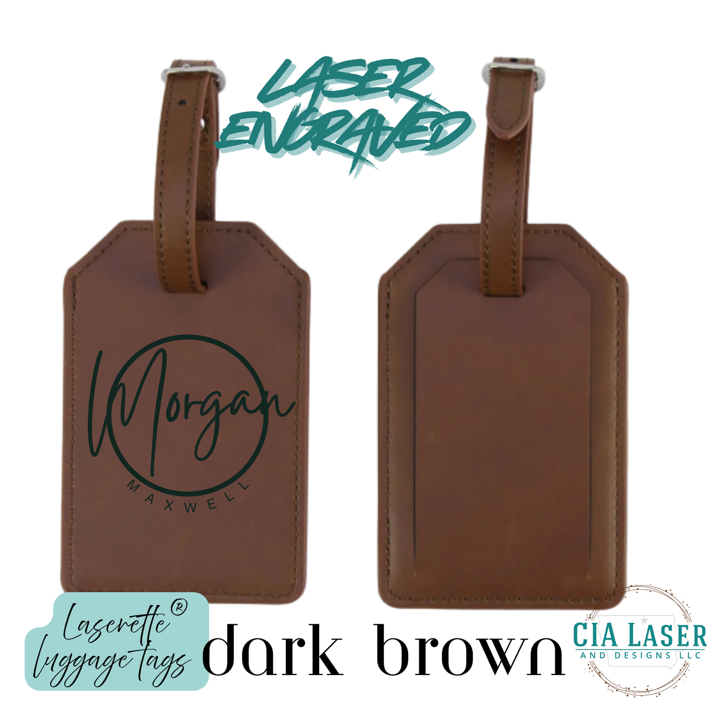 Laserette® Personalized Luggage Tag