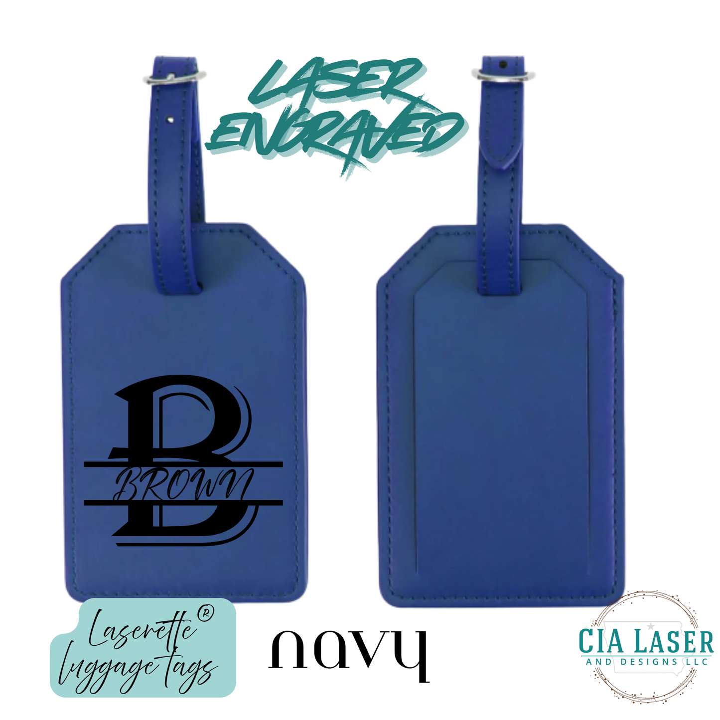 Laserette® Personalized Luggage Tag
