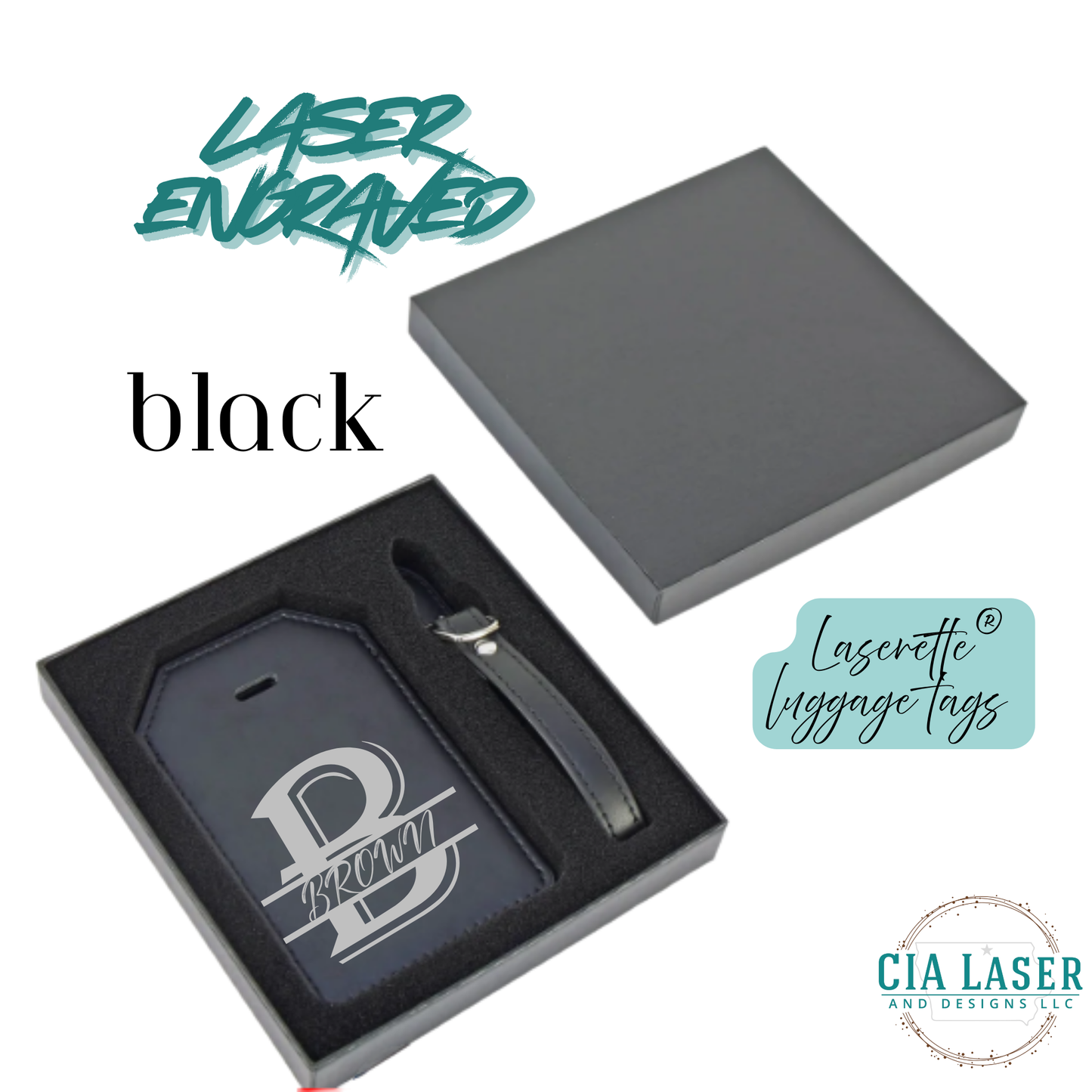 Laserette® Personalized Luggage Tag