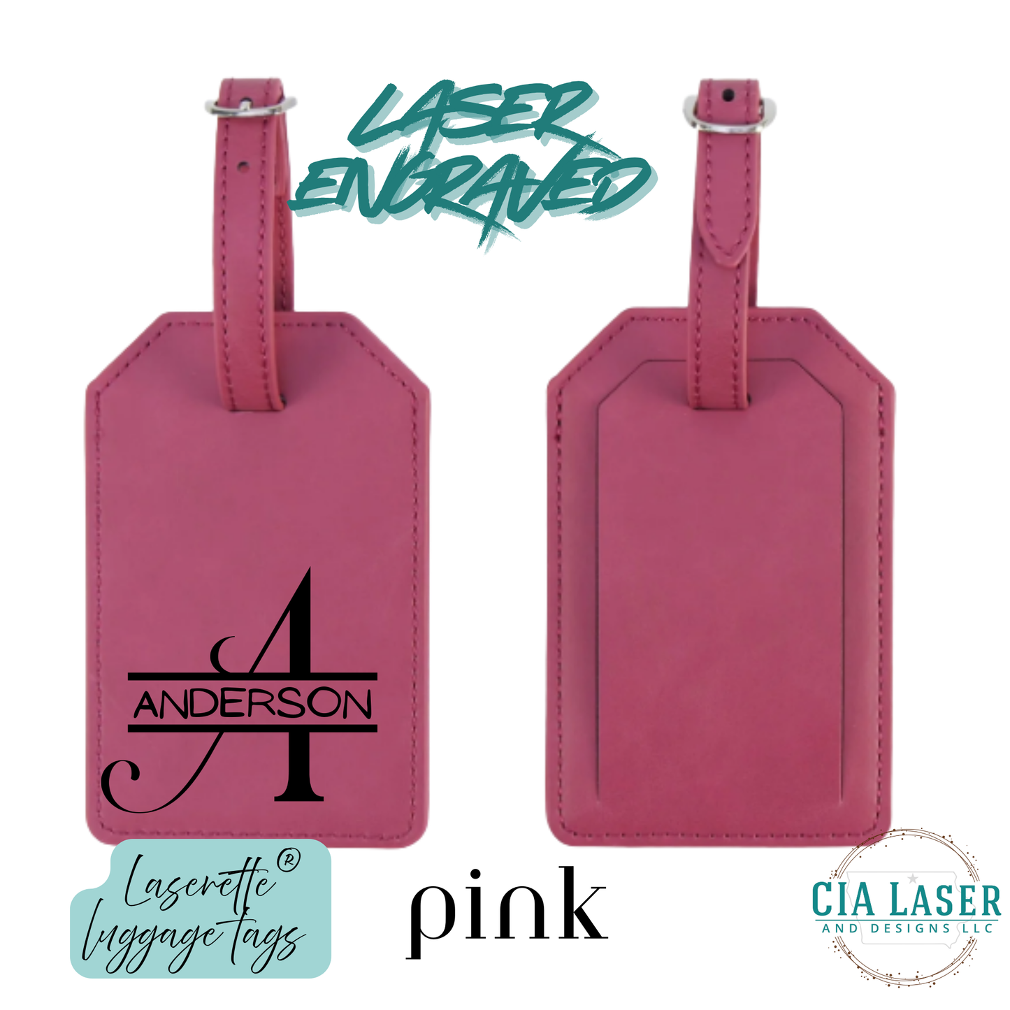 Laserette® Personalized Luggage Tag