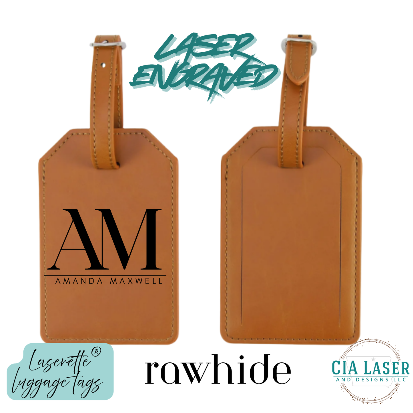 Laserette® Personalized Luggage Tag