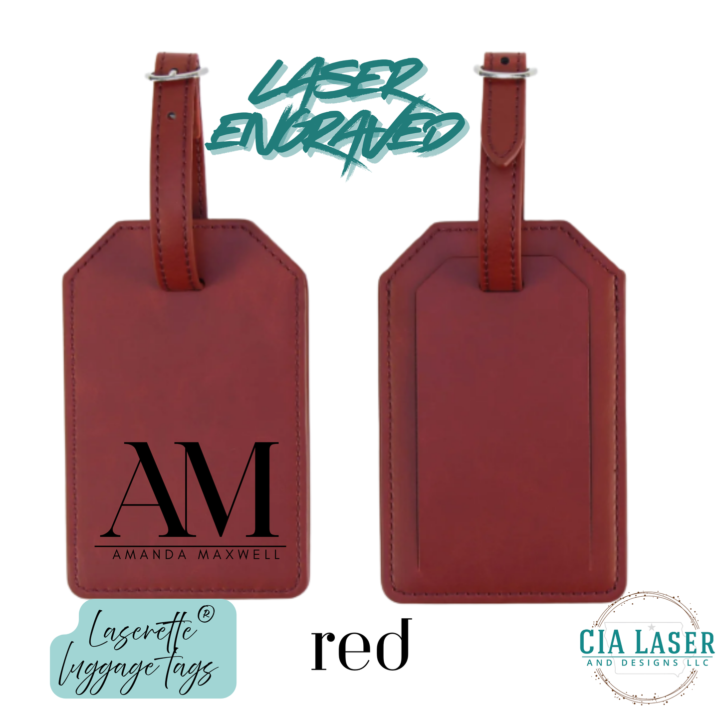 Laserette® Personalized Luggage Tag