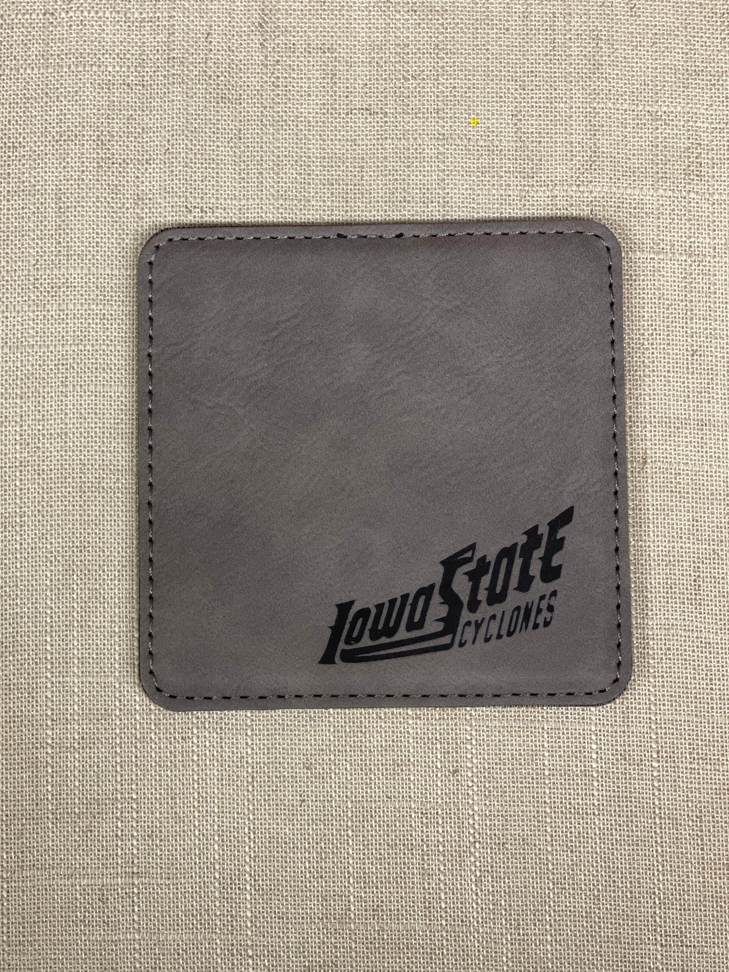 Leatherette coaster set laser engraved Sport Themed Six Count Coaster Set
