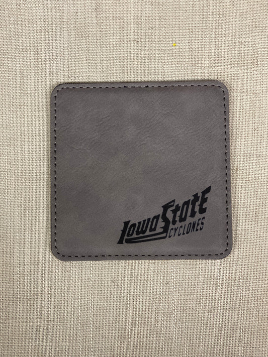 Leatherette coaster set laser engraved Sport Themed Six Count Coaster Set