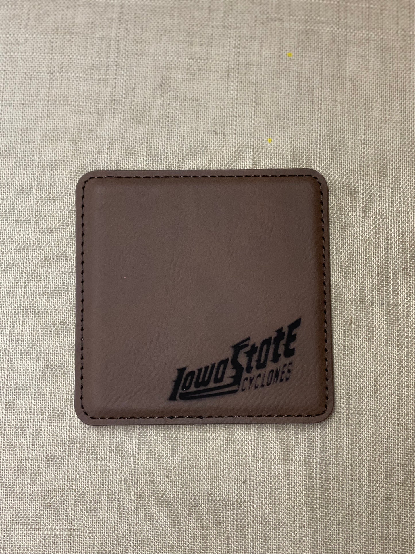 Leatherette coaster set laser engraved Sport Themed Six Count Coaster Set