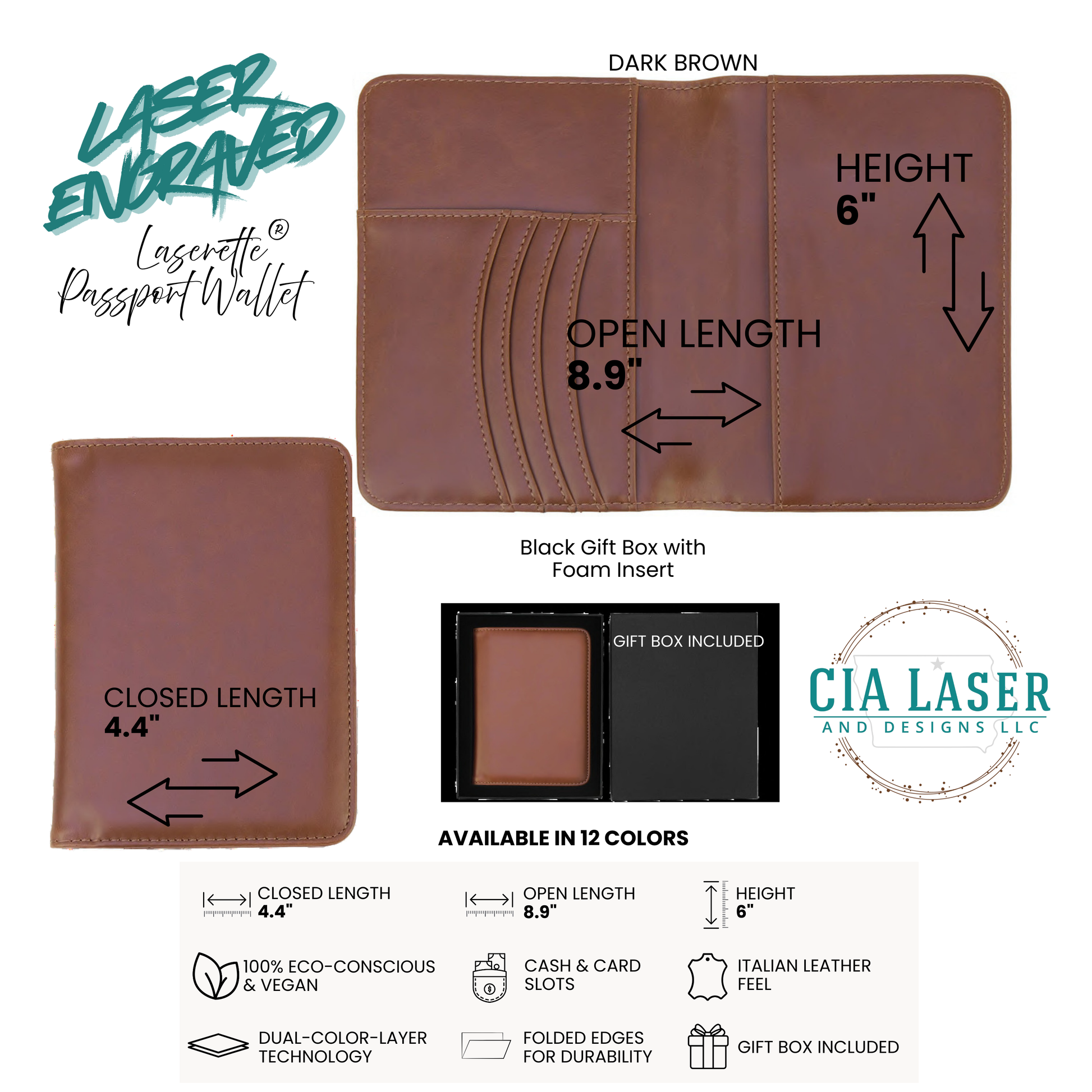 Luxury Travel Passport Holder with Card & Cash Slots