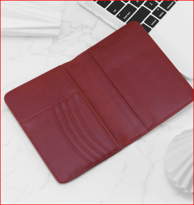 Luxury Travel Passport Holder with Card & Cash Slots