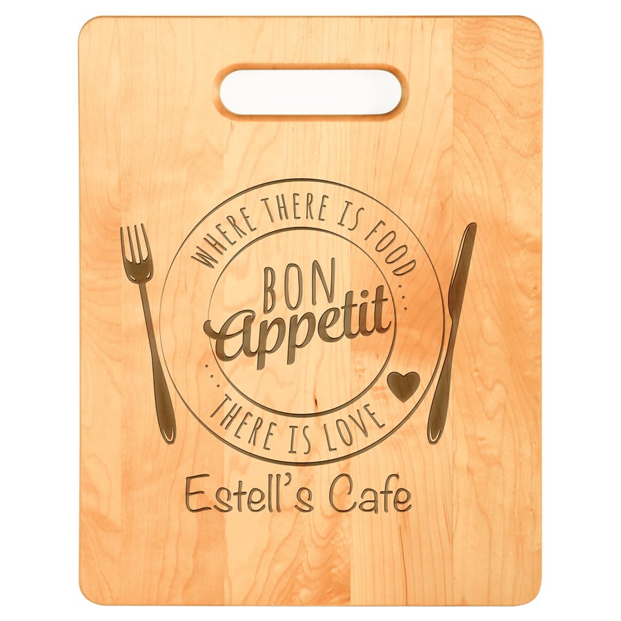 Maple Cutting Board Rectangular Laser Engraved Personalized