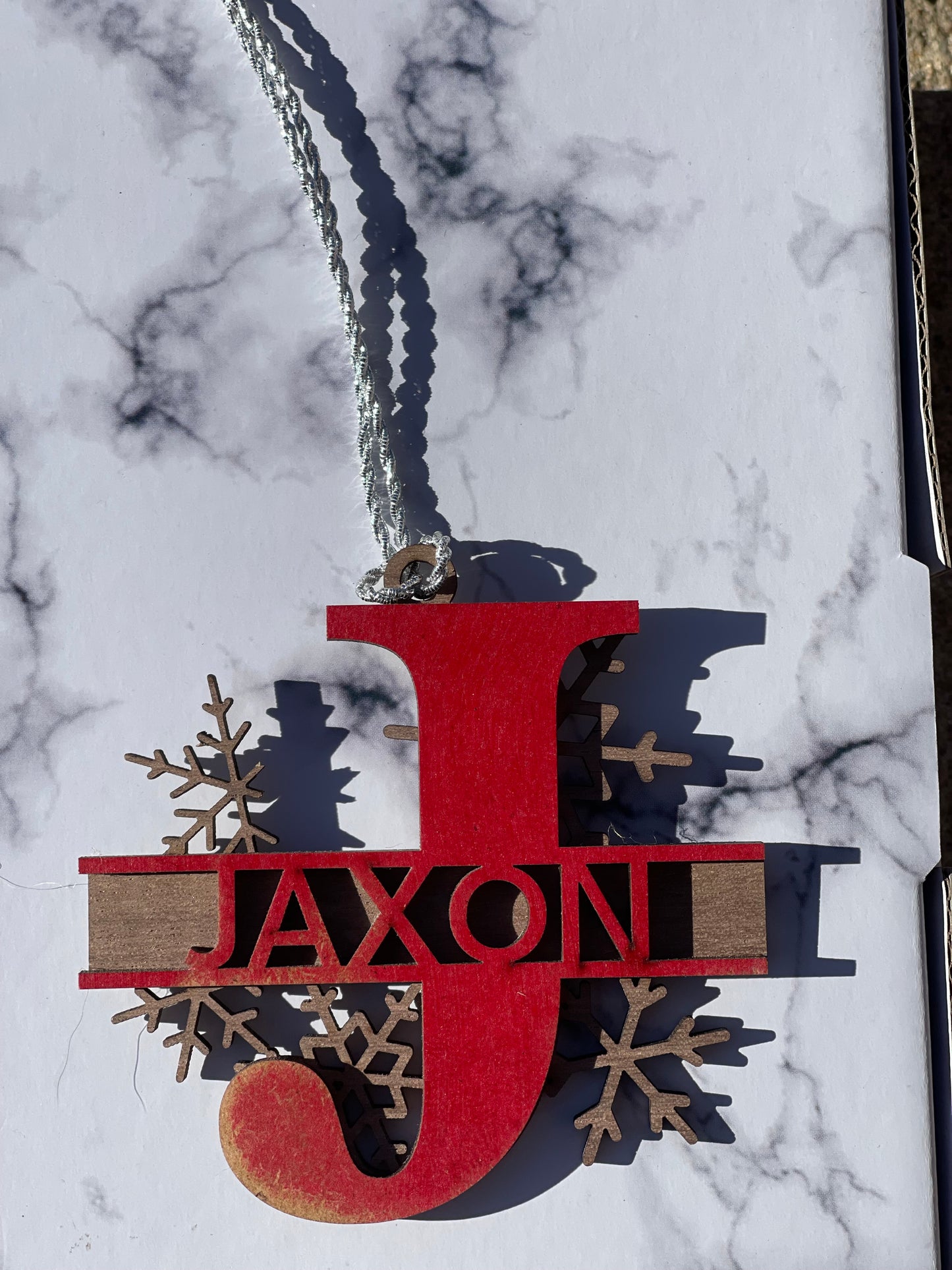 Personalized 3D Snowflake Laser Cut & Name Christmas Ornaments – Customizable Baltic Birch Keepsakes Copy