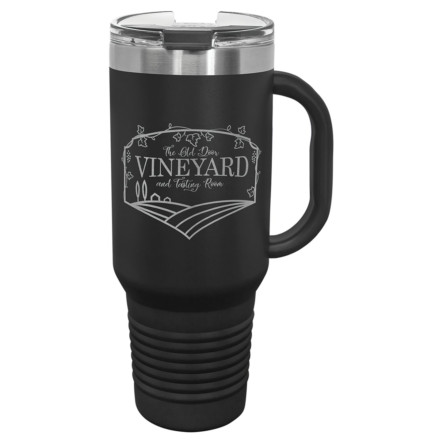 Personalized 40oz Tumbler with Handle & Straw, Laser Engraved Stainless Steel Tumbler, Custom Name Monogram initial Tumbler,