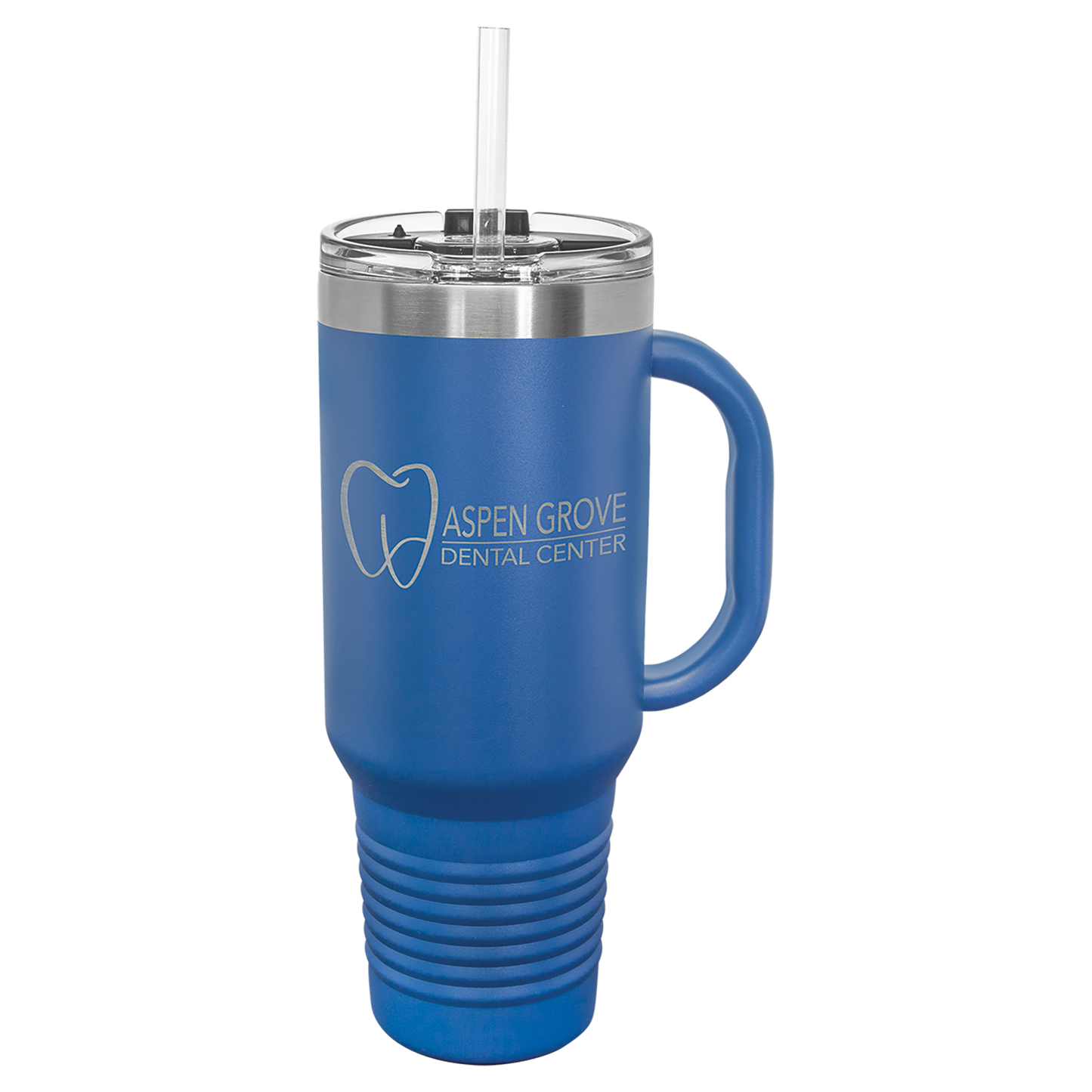 Personalized 40oz Tumbler with Handle & Straw, Laser Engraved Stainless Steel Tumbler, Custom Name Monogram initial Tumbler,