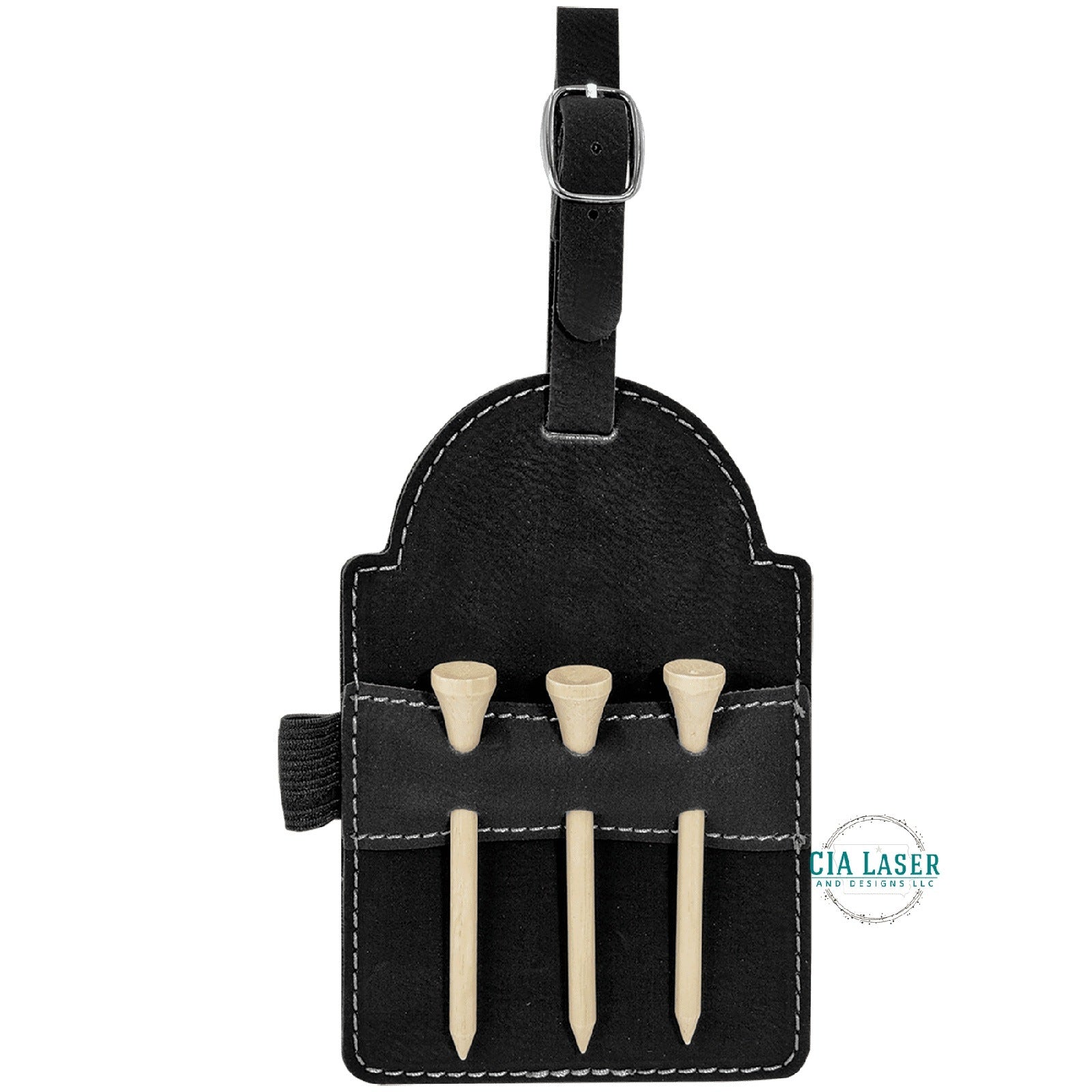 Personalized Golf Bag Tag with Tees, Engraved Leatherette Golf Bag Tag, Father's Day Gift, Gift for Dad, Home Closing, Gift for Her, Gift for Mom,