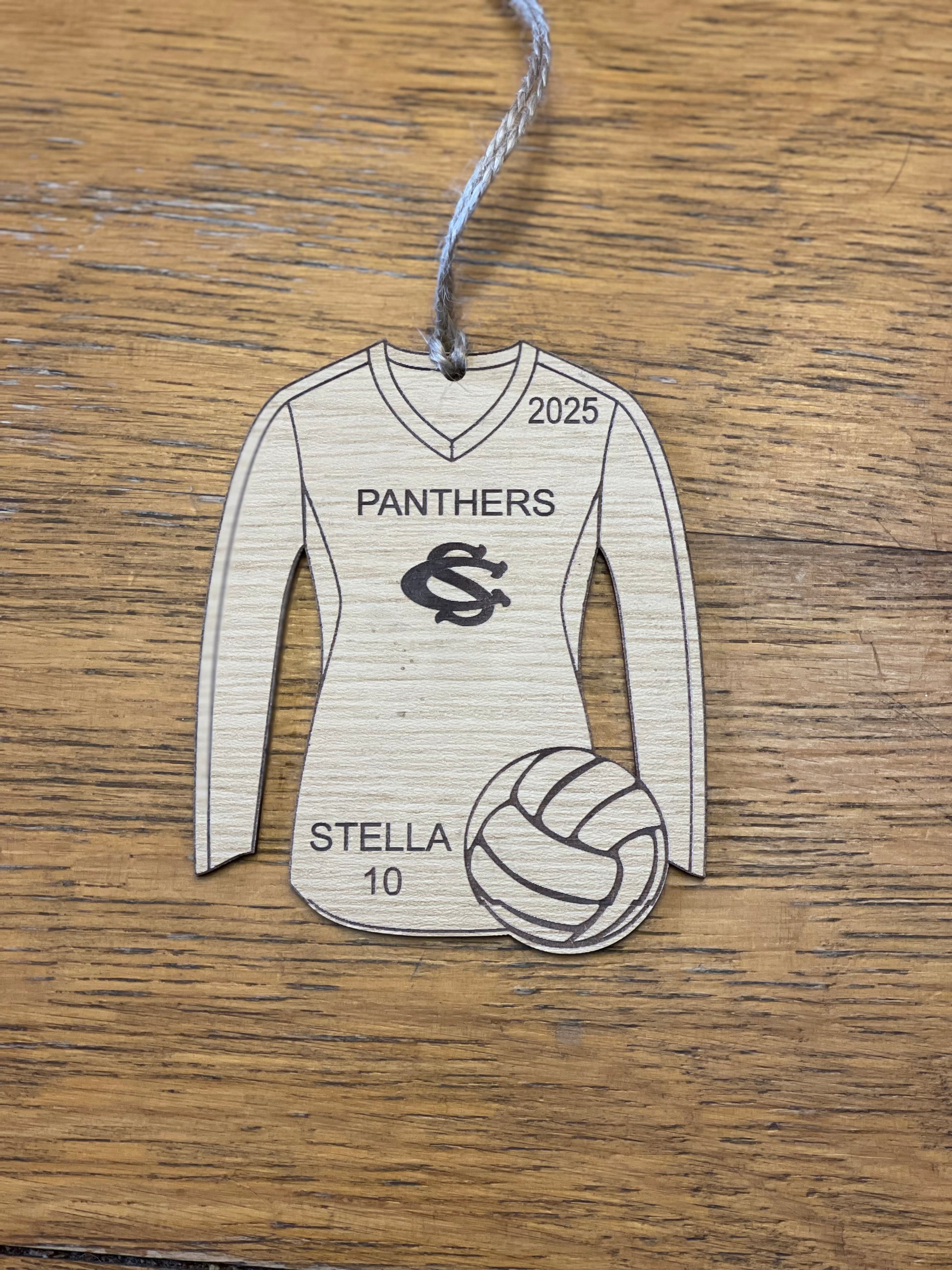 Personalized High School Sports Christmas Ornaments: Custom Wood Laser Cut Designs