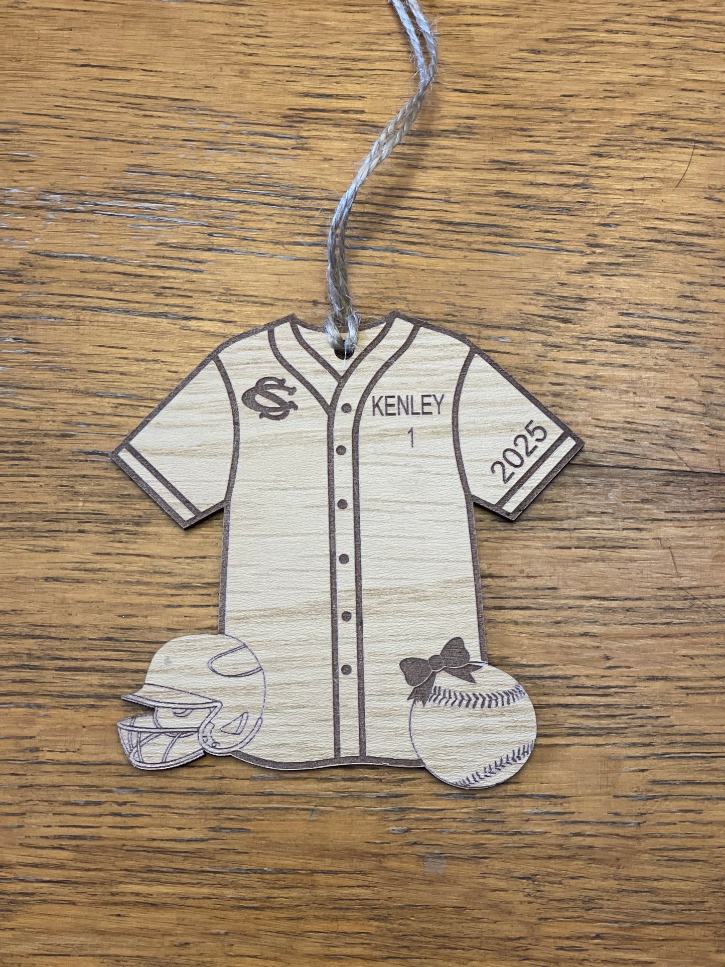 Personalized High School Sports Christmas Ornaments: Custom Wood Laser Cut Designs