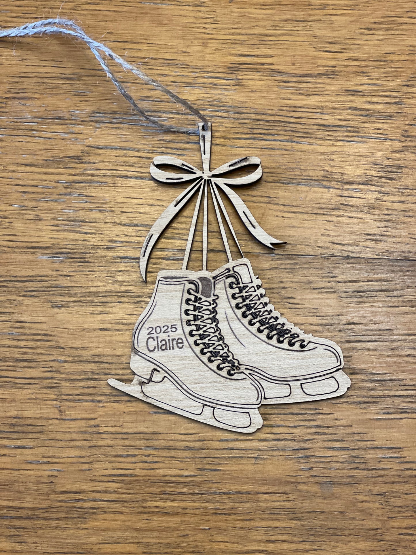 Personalized High School Sports Christmas Ornaments: Custom Wood Laser Cut Designs