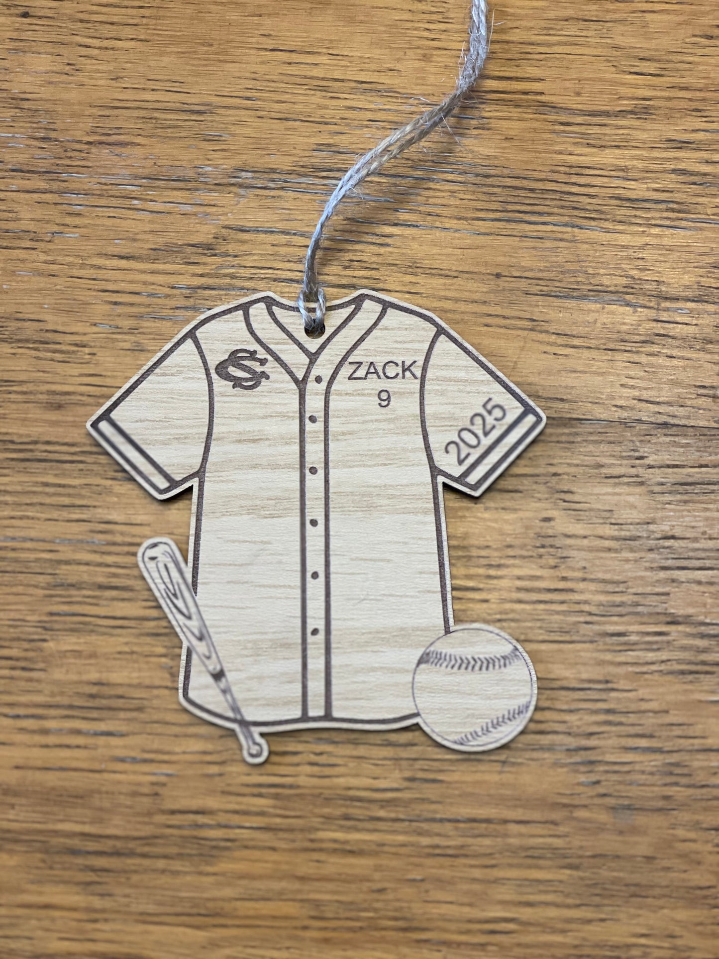 Personalized High School Sports Christmas Ornaments: Custom Wood Laser Cut Designs