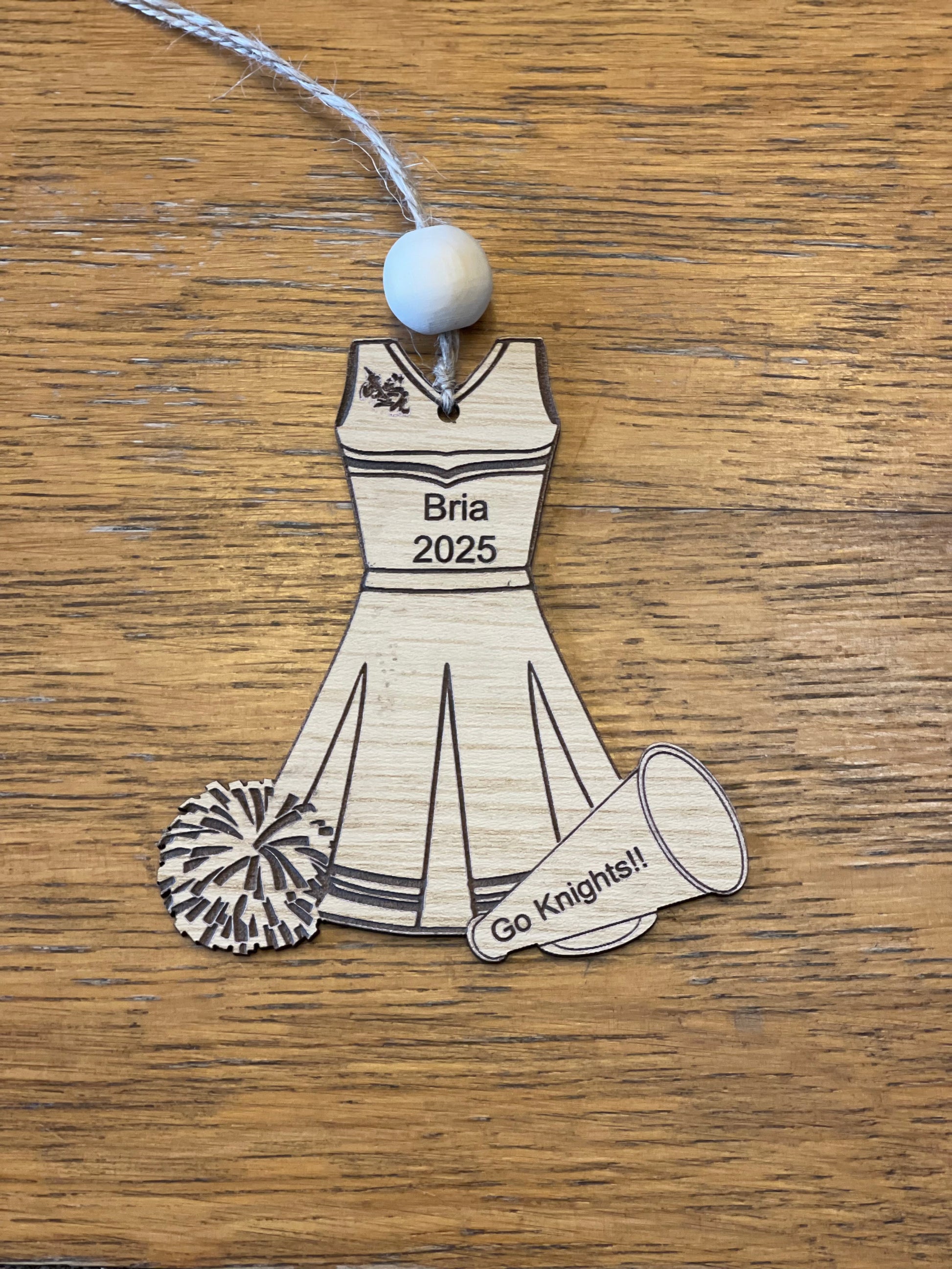 Personalized High School Sports Christmas Ornaments: Custom Wood Laser Cut Designs