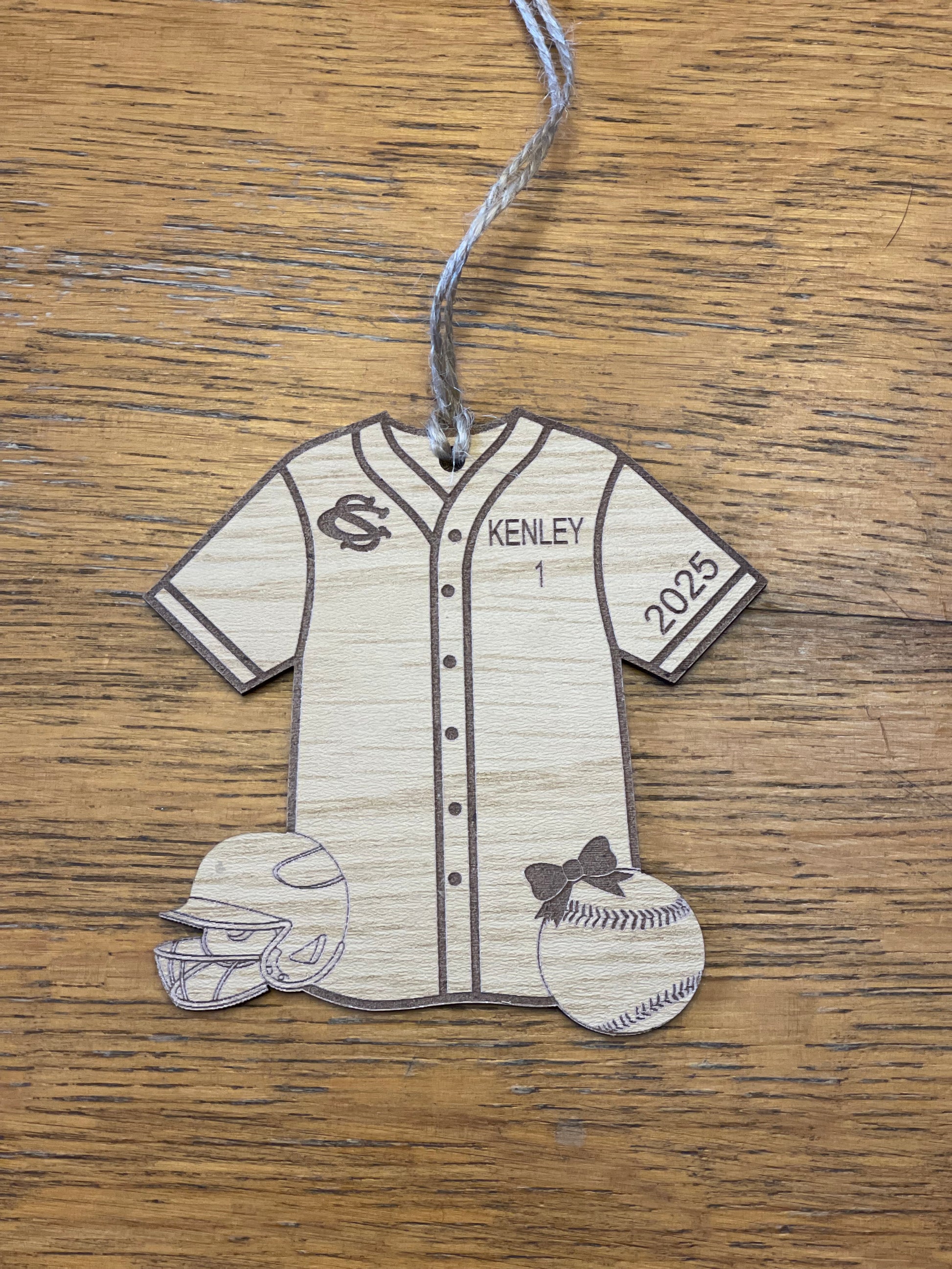 Personalized High School Sports Christmas Ornaments: Custom Wood Laser Cut Designs