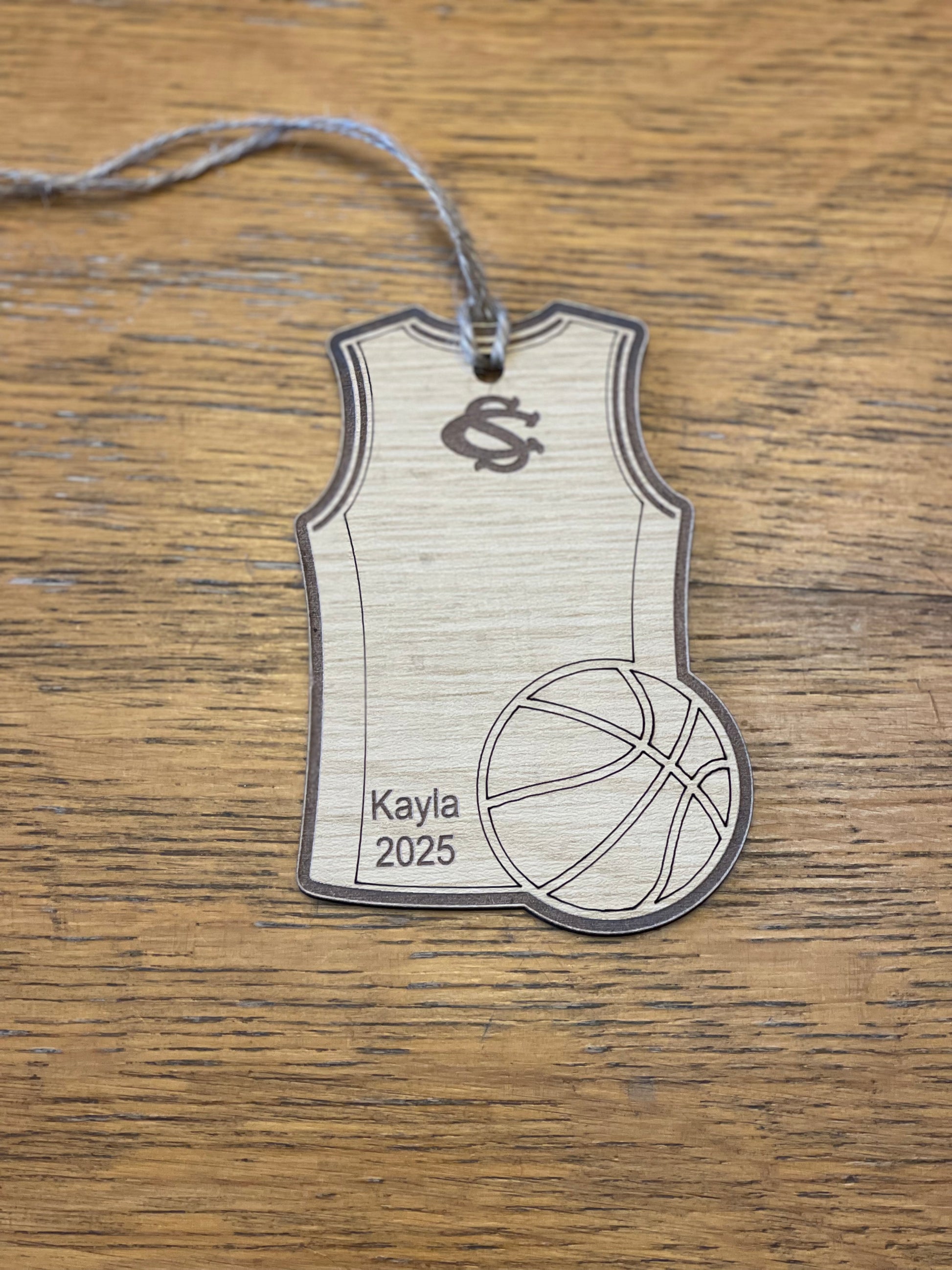 Personalized High School Sports Christmas Ornaments: Custom Wood Laser Cut Designs