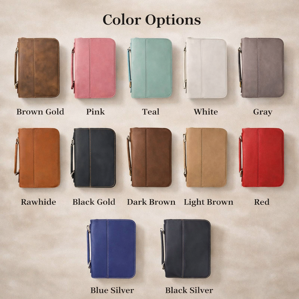 Personalized Leatherette Bible Cover – Medium & Large Sizes | Custom Engraved Gift