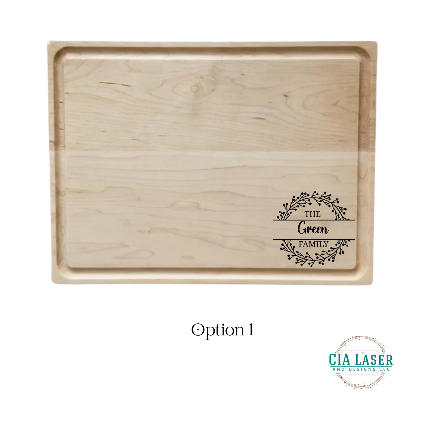 Premium Personalized Laser Engraved Maple Charcuterie board MADE IN THE USA
