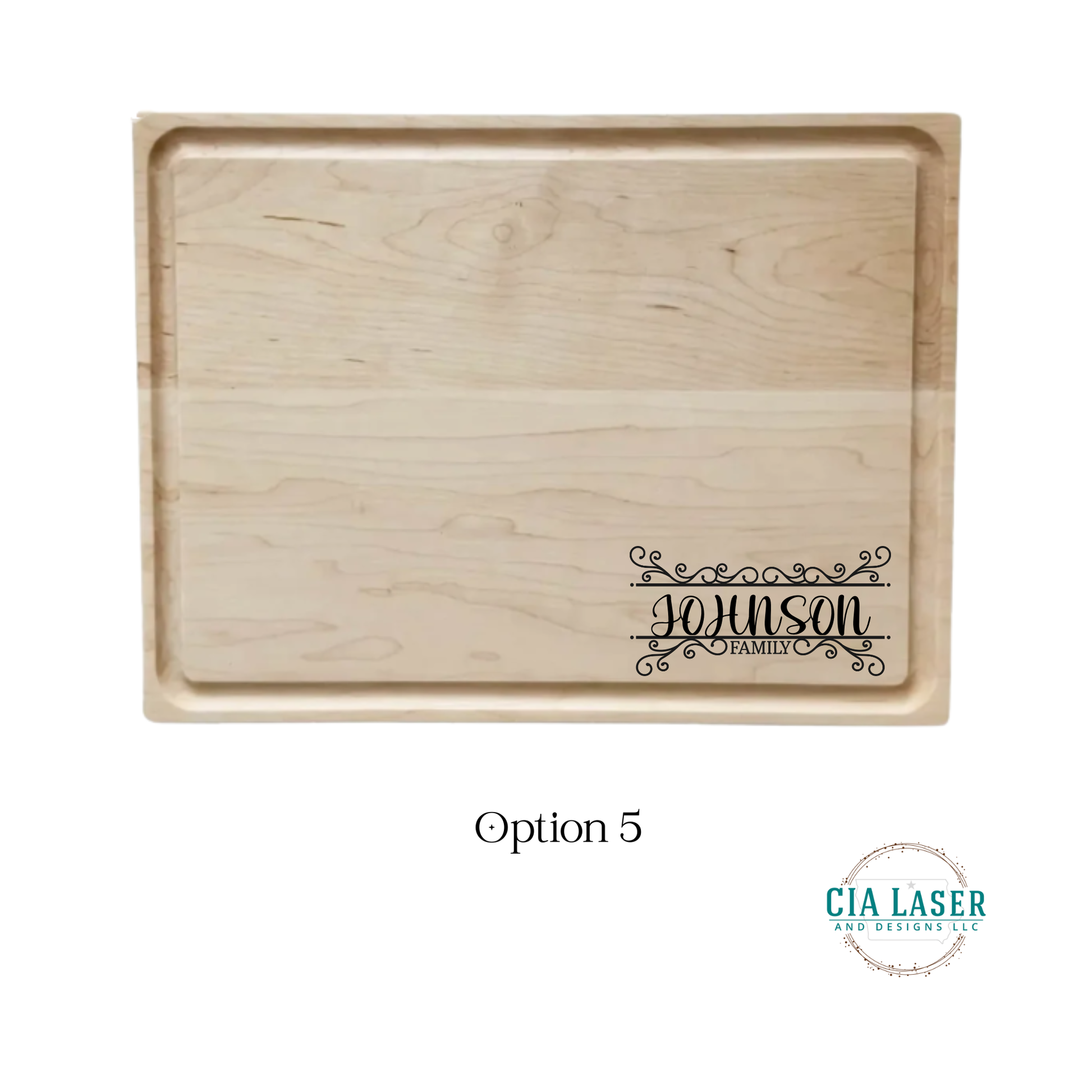 Premium Personalized Laser Engraved Maple Charcuterie board MADE IN THE USA