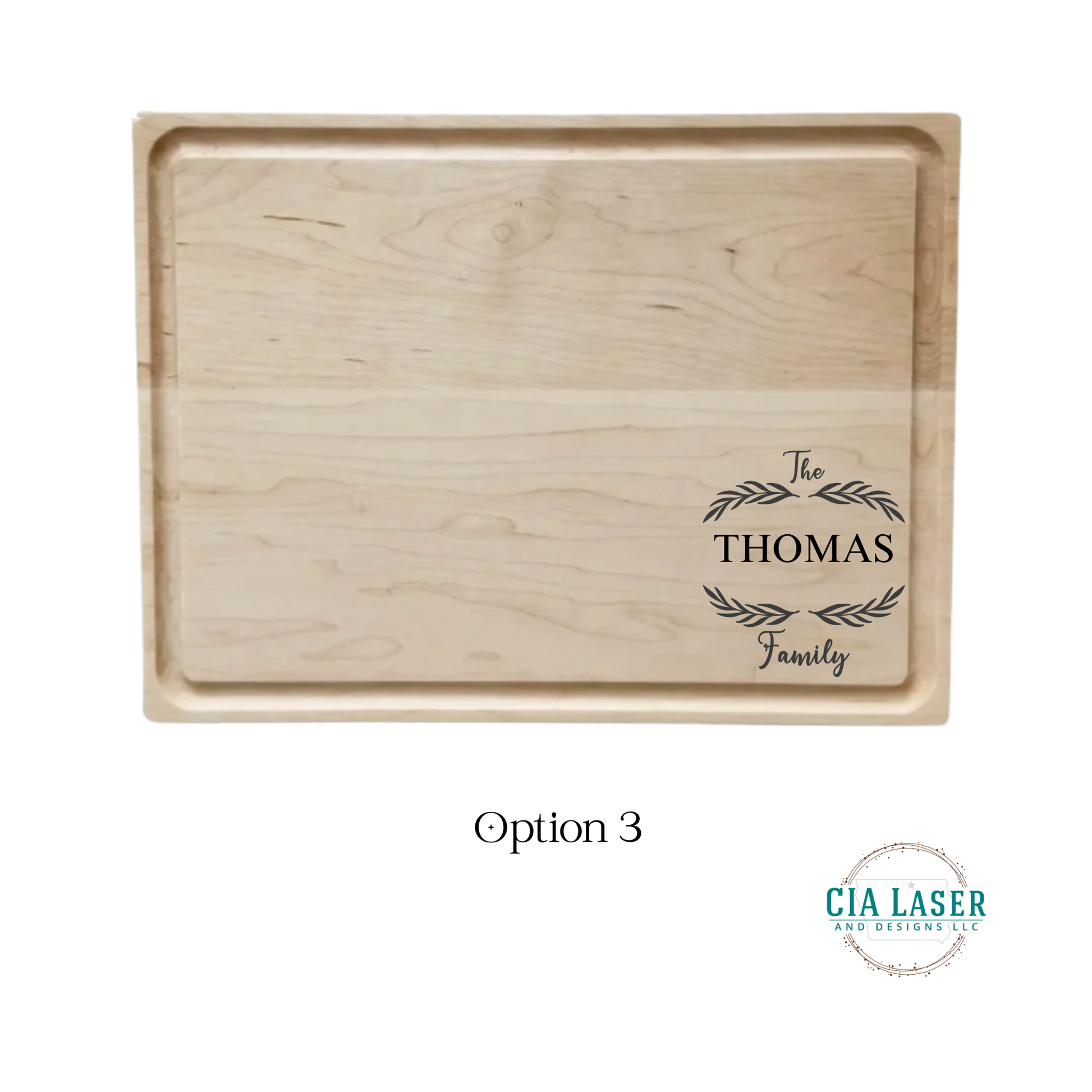 Premium Personalized Laser Engraved Maple Charcuterie board MADE IN THE USA