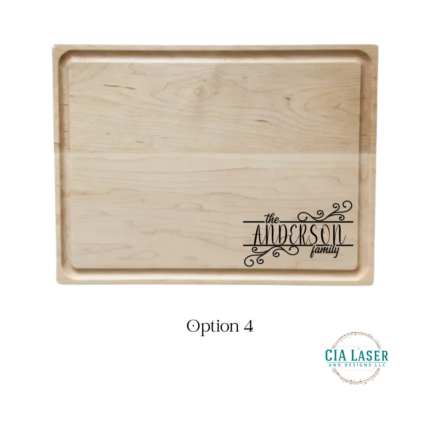 Premium Personalized Laser Engraved Maple Charcuterie board MADE IN THE USA