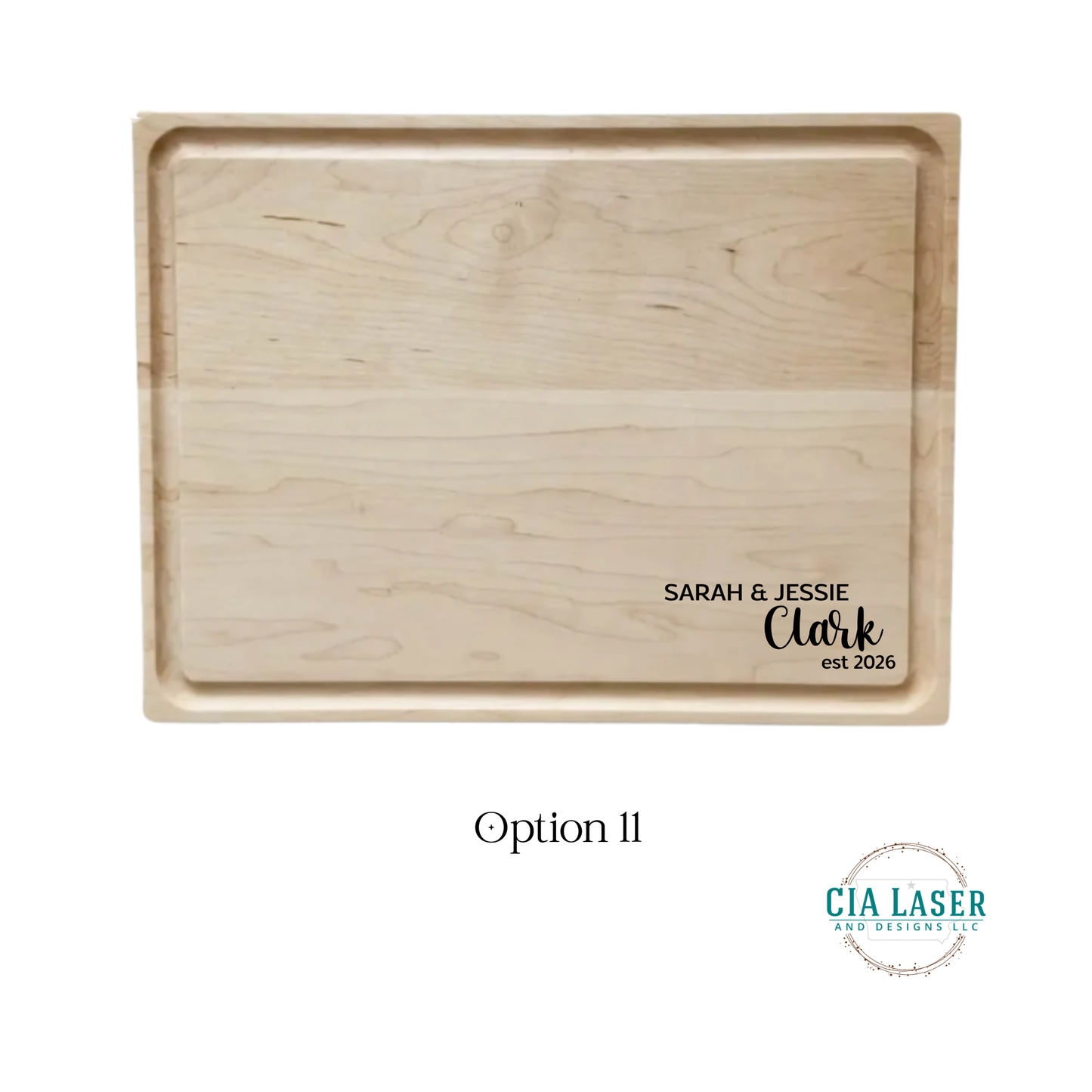 Premium Personalized Laser Engraved Maple Charcuterie board MADE IN THE USA