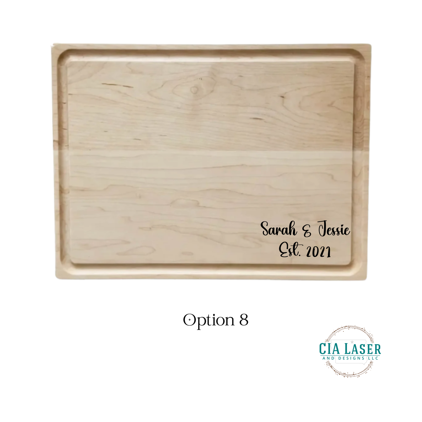 Premium Personalized Laser Engraved Maple Charcuterie board MADE IN THE USA