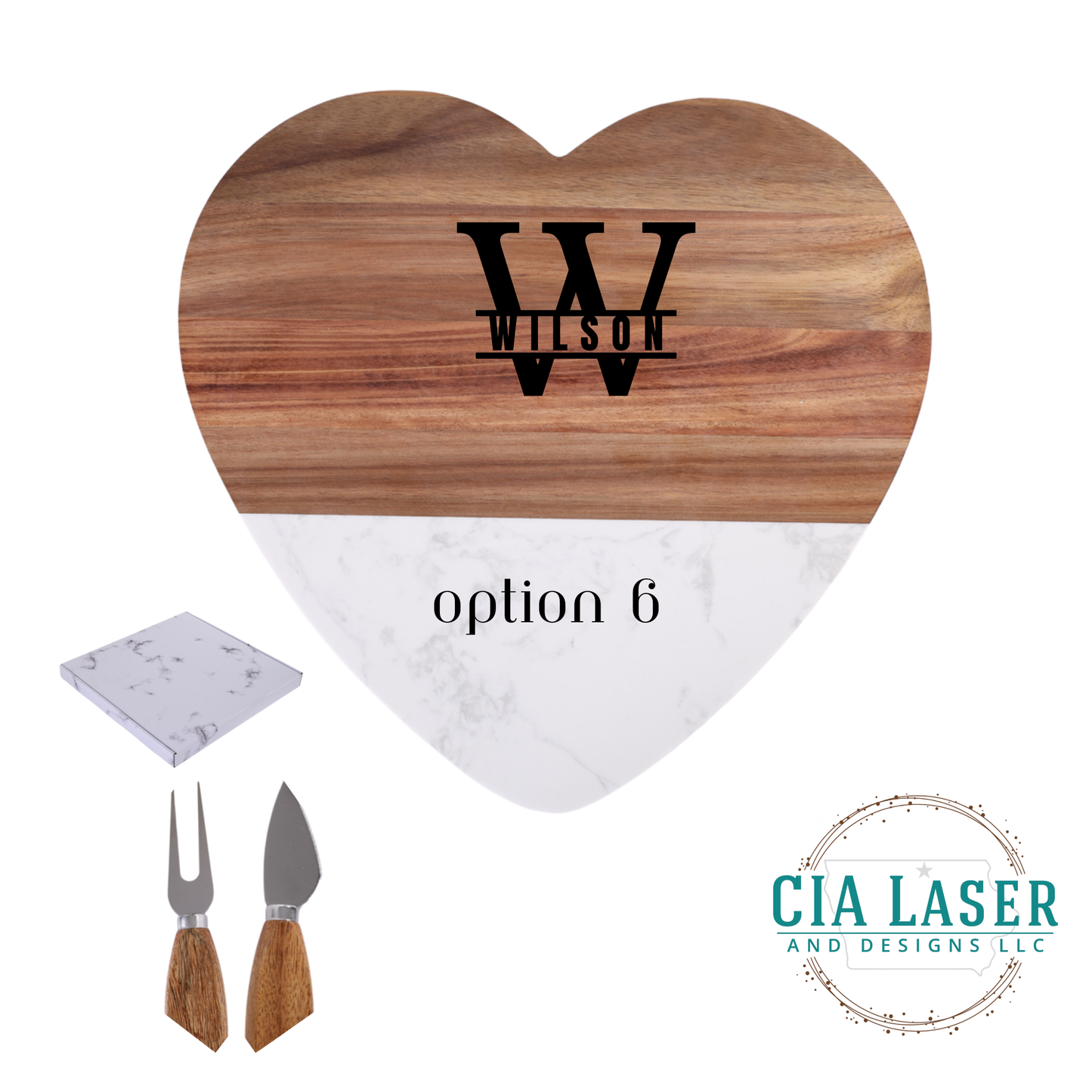 Valentines Heart Personalized Acacia Marble serving tray board, engraved wedding gift, cheese board platter, engagement gift, bridal shower gift, newlywed & couples gift